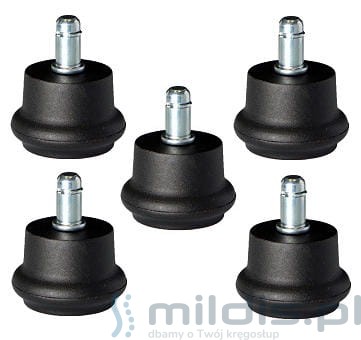 Stopki do krzesła obrotowego czarne