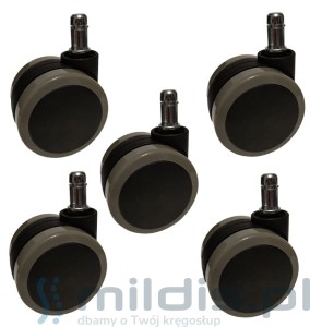 Kółka do fotela biurowego na panele i parkiet - 60 mm