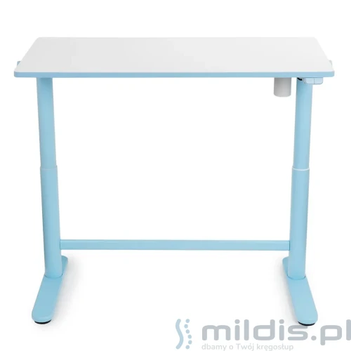 biurko spacetronik niebieskie 100x50-cm podniesione