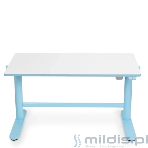 niebieskie biurko regulowane spacetronik 100x50 cm