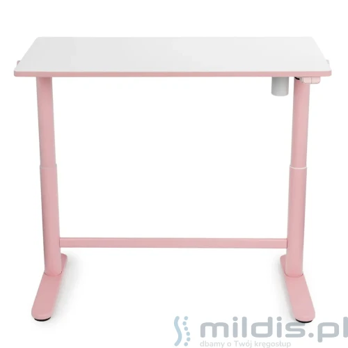 biurko spacetronik różowe 100x50 cm podniesione