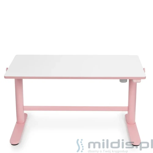różowe biurko regulowane spacetronik 100x50 cm
