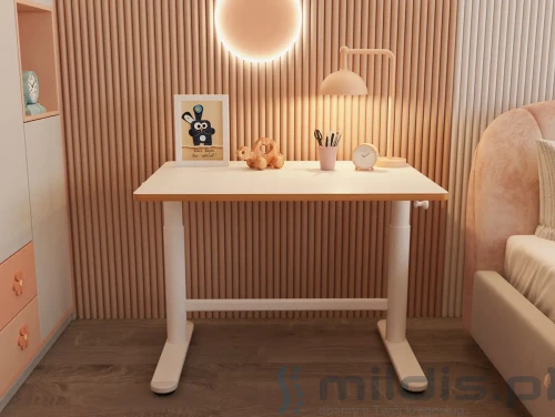 małe biurko regulowane dla dziecka białe