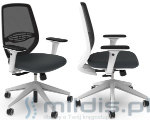 Białe krzesło biurowe Start Net