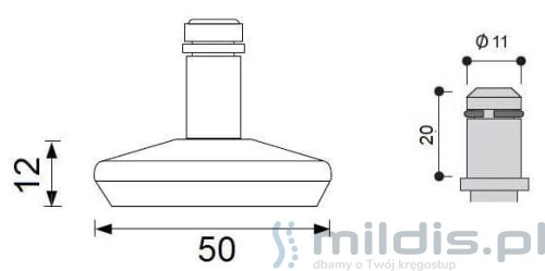 stopki chromowane wymiary