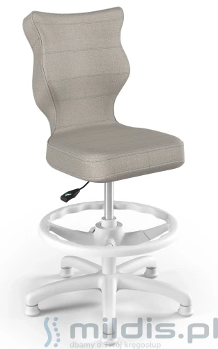 krzesło z podnóżkiem entelo petit white mt-03