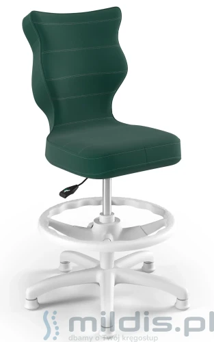 krzesło z podnóżkiem entelo petit white vt-05