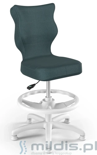 krzesło z podnóżkiem entelo petit white mt-06