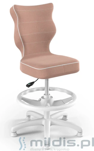 krzesło z podnóżkiem entelo petit white js-08