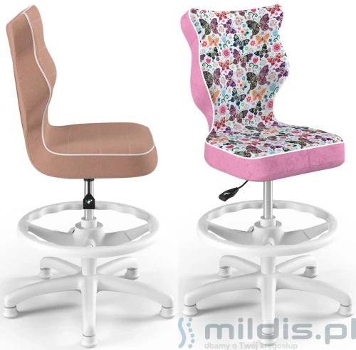 entelo krzesło z podnóżkiem petit white