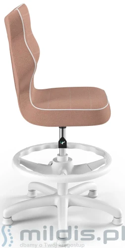 krzesło z podnóżkiem entelo petit white bok js-08