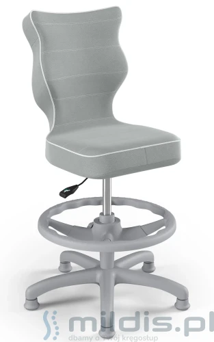 krzesło z podnóżkiem entelo petit grey js-03