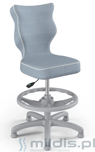 krzesło z podnóżkiem entelo petit grey js-06