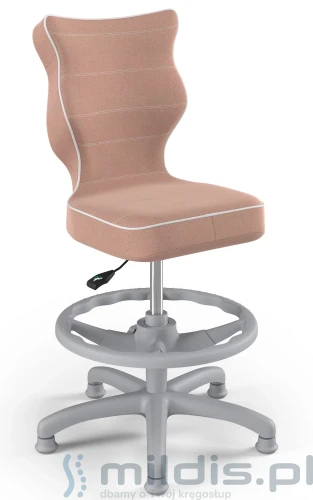 krzesło z podnóżkiem entelo petit grey js-08