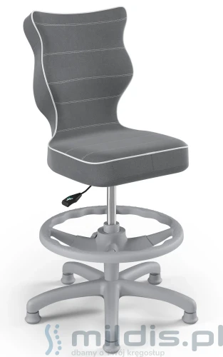 krzesło z podnóżkiem entelo petit grey js-33