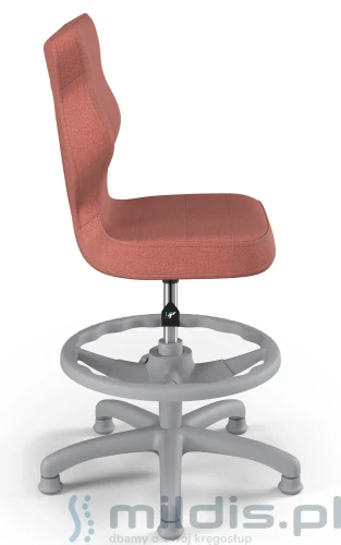 krzesło z podnóżkiem entelo petit grey mt-08 bok