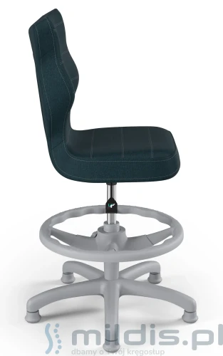 krzesło z podnóżkiem entelo petit grey mt-24 bok