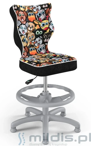 krzesło z podnóżkiem entelo petit grey st-28