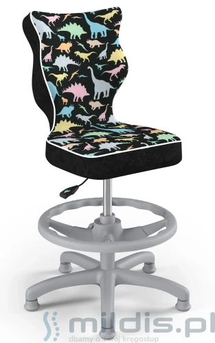 krzesło z podnóżkiem entelo petit grey st-30