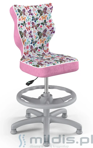 krzesło z podnóżkiem entelo petit grey st-31