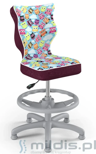 krzesło z podnóżkiem entelo petit grey st-32