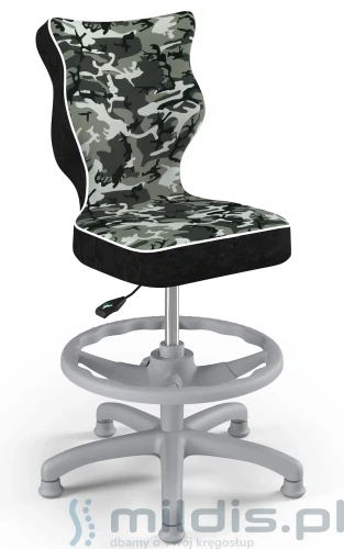 krzesło z podnóżkiem entelo petit grey st-33