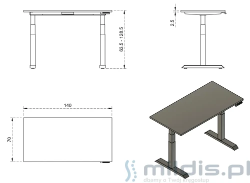 unique fighter biurko wymiary