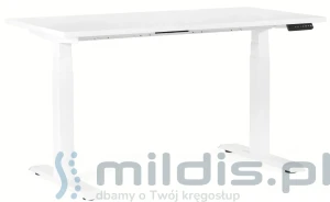 Unique Fighter 140x70 cm biały - biurko regulowane