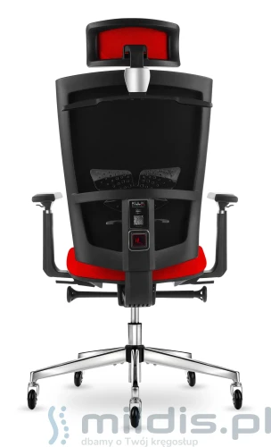 fotel Kulik System Space czerwony tył