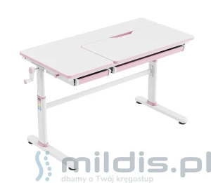 Biało-różowe biurko dla dziecka Spacetronik XD SPE-X104WP