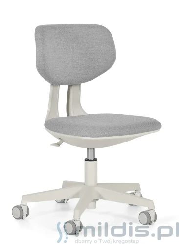 Szare krzesło do biurka dla dziecka Wing - Unique