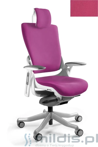 fotel unique wau 2 biały BL401 magenta