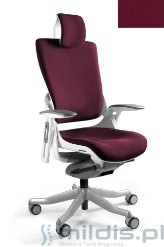 fotel unique wau 2 biały BL403 burgundy