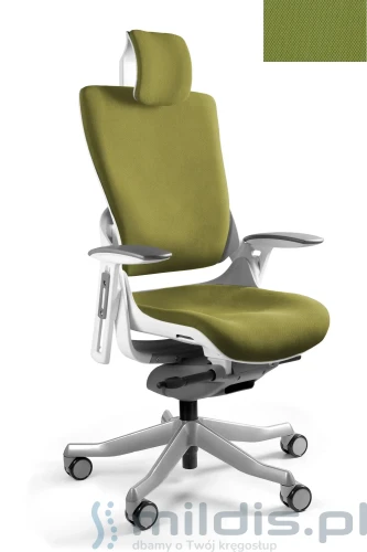 fotel unique wau 2 biały BL411 olive