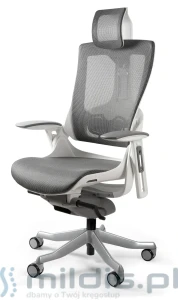 Fotel Wau 2 siatkowy - biały korpus 6 kolorów