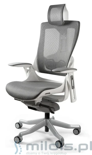 Fotel Wau 2 siatkowy - biały korpus 6 kolorów