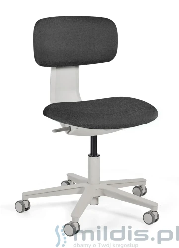 Krzesło obrotowe Robin - szary stelaż - Unique