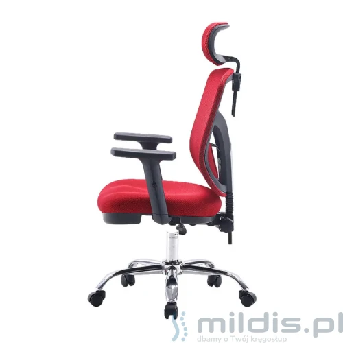 czerwony fotel ergonomiczny Jokasta Angel