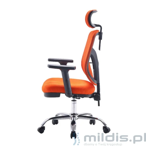 pomarańczowy fotel ergonomiczny Jokasta Angel