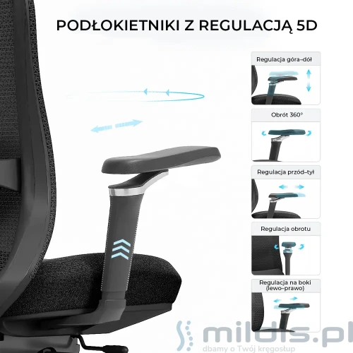 fotel Angel fizjo regulowane podłokietniki 5d