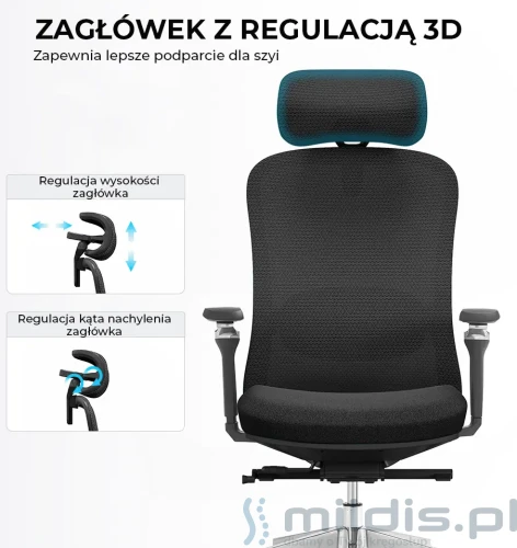 fotel Angel fizjo regulowany zagłówek