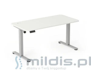 Biurko dla dziecka 119-159 cm Axio 120x60 cm szary | biały
