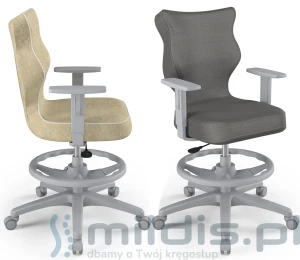 Krzesło młodzieżowe z podnóżkiem 159 - 188 cm Duo Grey 6 - Entelo
