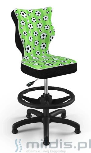 krzesło z podnóżkiem Petit Black 4 kolor: ST29