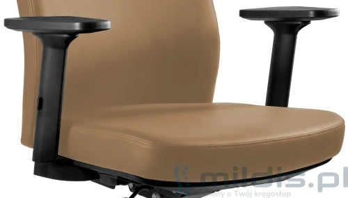 fotel Uniqie Work ekoskóra taupe detale