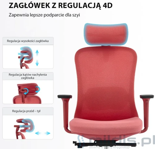 fotel-angel-fizjo-czerwony-regulowany-zaglowek.webp