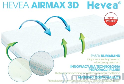 materac piankowy hevea airmax 3D