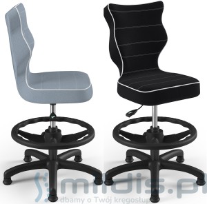 Krzesło z podnóżkiem dla dziecka 119-142 cm Petit Black 3 - Entelo