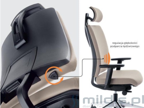 regulacja głębokości podparcia lędźwiowego