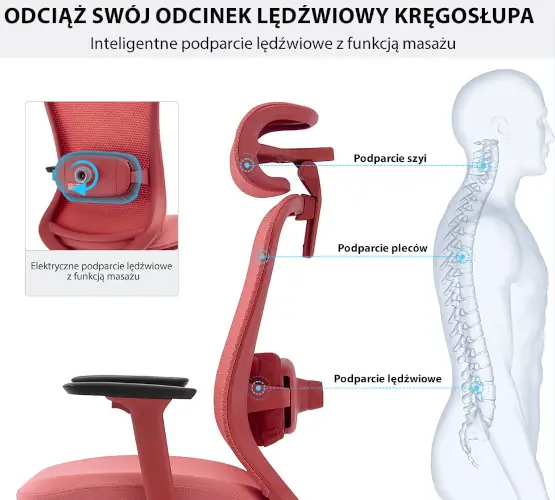 fotel ergonomiczny masujący plecy